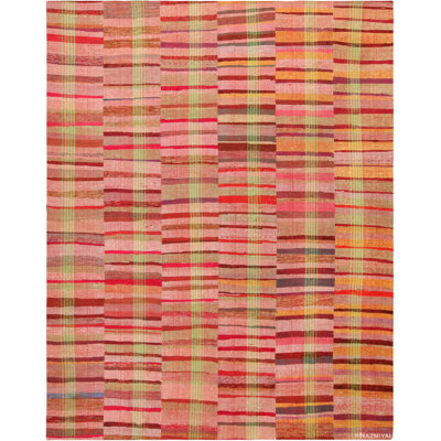 One-of-a-Kind Rectangle 10' X 12'9" New Age Wool Area Rug in Red/Brown/Yellow