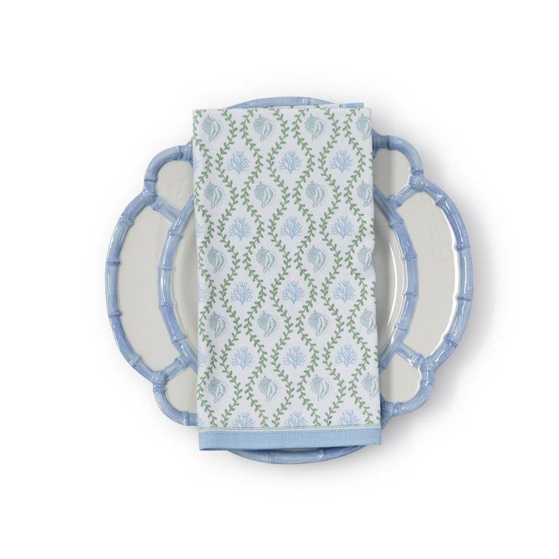 Ensemble de 4 serviettes de table réutilisables 20 "x 20" Coastal Block