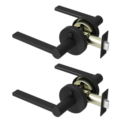 Muse Privacy Door Lever Modern Concealed Design For (Bed & Bath) – Sleek Minimalist Style in Matte Black