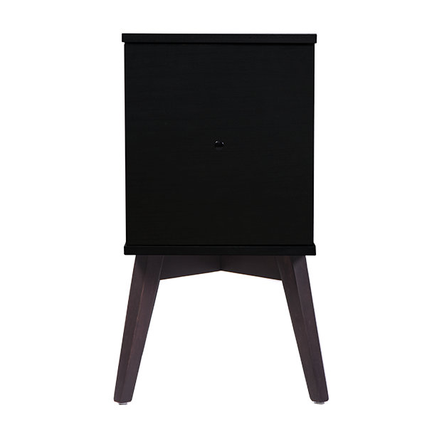 Holzheimer 35.2cm W Manufactured Wood Bedside Table, Black