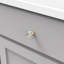 Bouton rond de la collection Midway - Bouton d'armoire de 1 po de diamètre en acajou avec laiton doré brossé - Quincaillerie contemporaine pour tiroirs et armoires-90850618-90850617