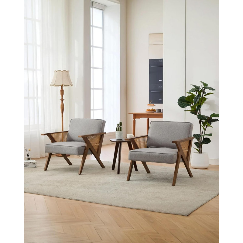 Upholstered Accent Chair, Gray