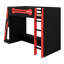 Lit mezzanine peu encombrant avec bureau intégré, tablettes de rangement et lumière RVB personnalisable-1037466399