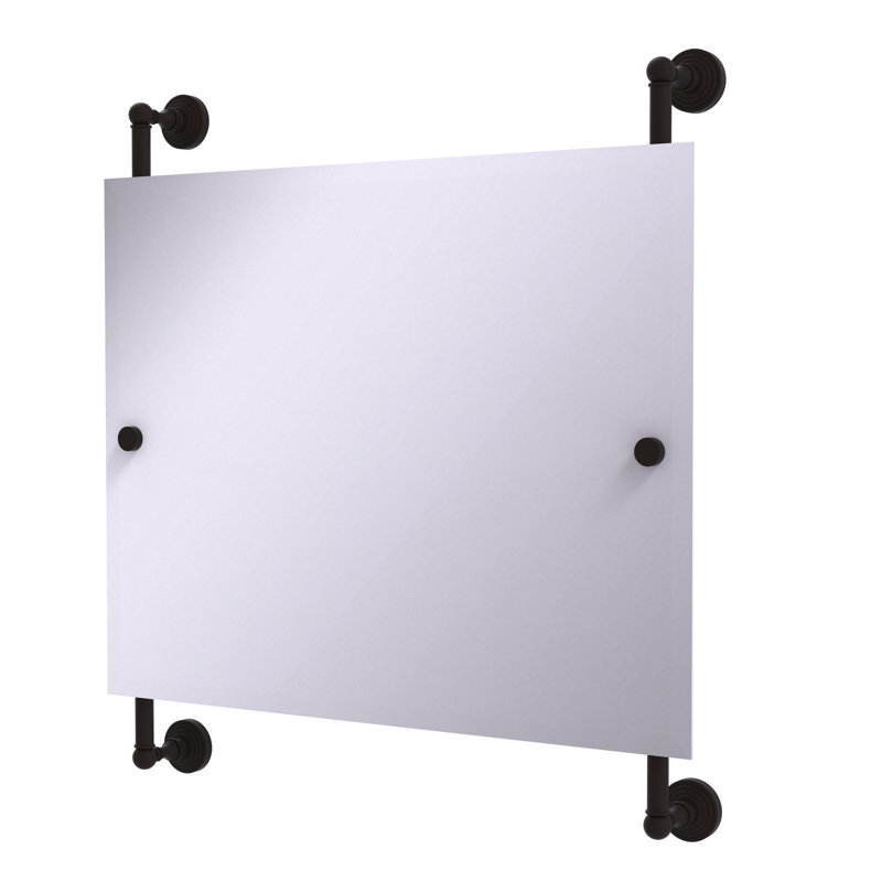 Miroir mural biseauté moderne et contemporain Beresford, Bronze huilé, H 28,3 po x l 26 po