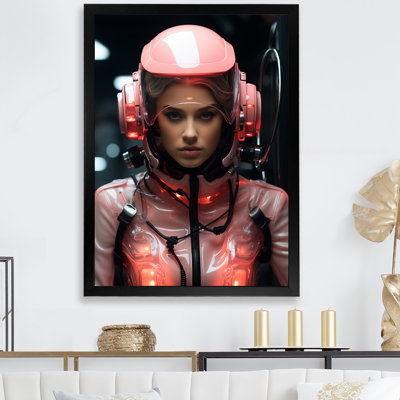 «Neon Woman Sci Fi Portrait II - Chanel», art mural