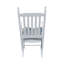 Chaise berçante en bois massif blanc - vous procure une sensation de confort avec un siège et des accoudoirs larges et un dossier à lattes robuste. Facile à assembler. Chaise en bois avec limite de poids de 250 lb, fabriquée en bois franc