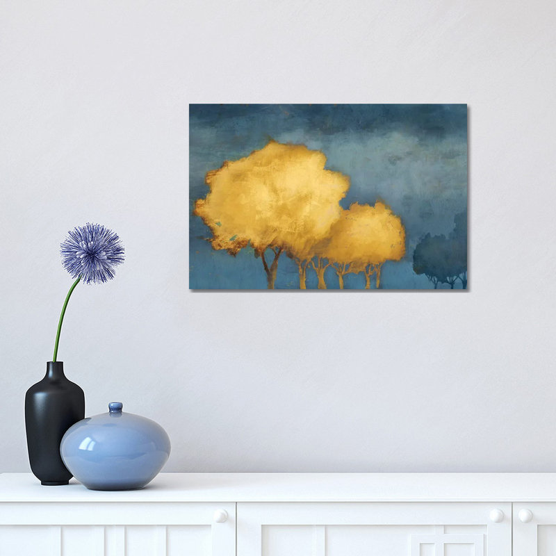 Golden Trust 1 Piece Wrapped Canvas Painting, 30.48 cm H x 45.72 cm W