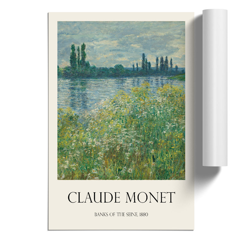 Banks of the Seine Print by Claude Monet - Frameless Print, 42cm H x 30cm W x 0.1cm D