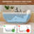 Casainc Freestanding Soaking Solid Surface Resin Stone Bathtub