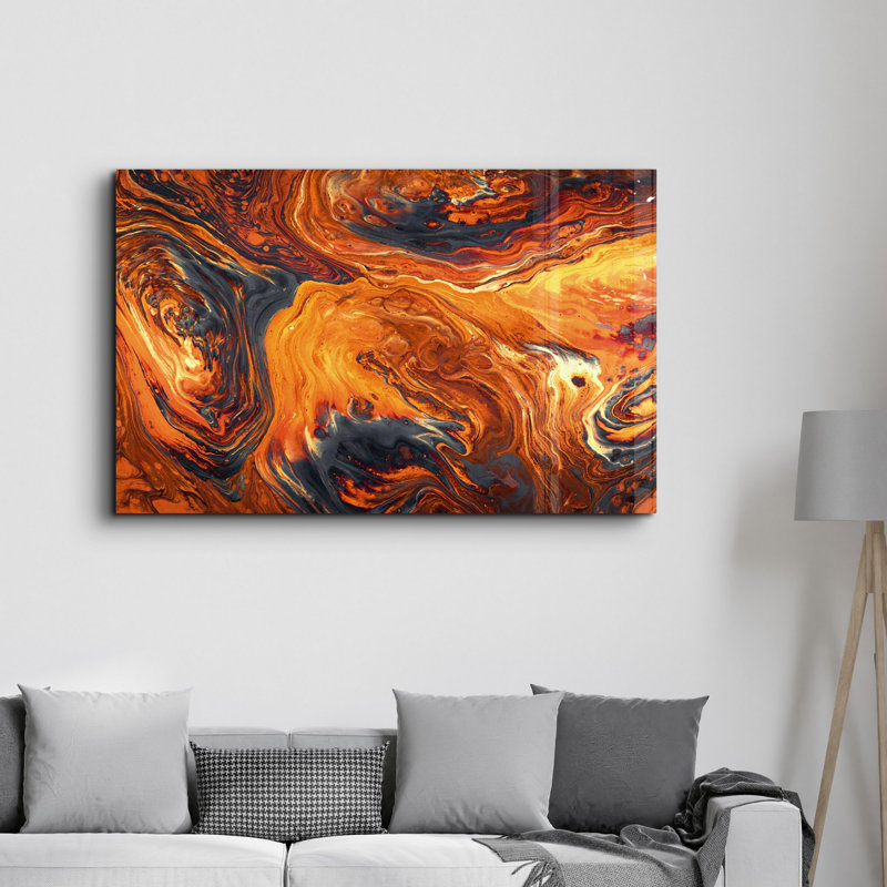Peinture élégante en verre trempé de 27,6 po x 43,3 po | 100% verre trempé, épaisseur: 0,16 pouce | Œuvre imprimée UV, parfaite pour la décoration intérieure et les intérieurs modernes, des visuels époustouflants pour toute pièce