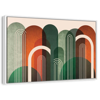 Mid-Century Arches Orange Green