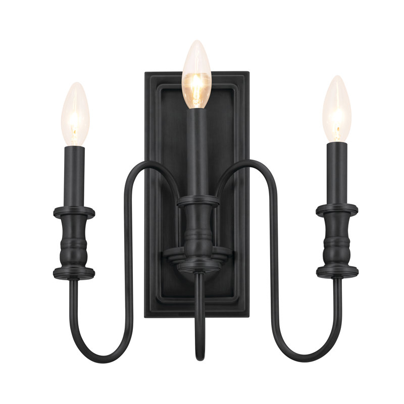 Dilnoor Candle Wall Light, Black