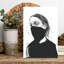 Masked Woman Gaze Abstract Contemporary Wall Art Print 1 Piece Wrapped Canvas Wall Art-1235977352