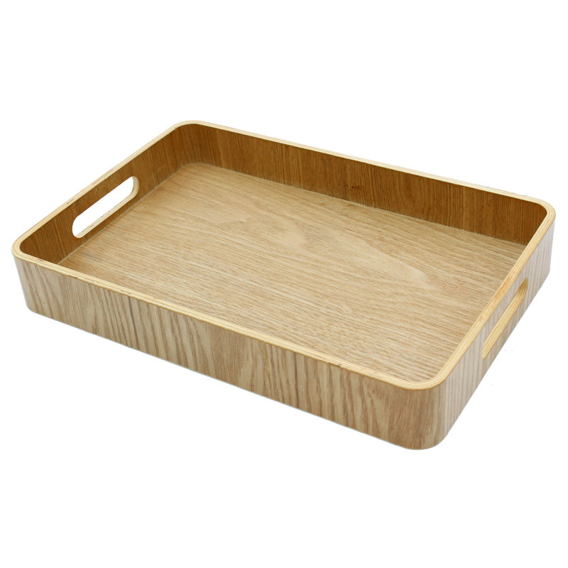 Plateau de service en bois cintré Rapp, H 2 po x l 14,5 po x P 10 po