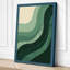 Flowing Green Layers Minimalist - Wrapped Canvas-66752326-66752348