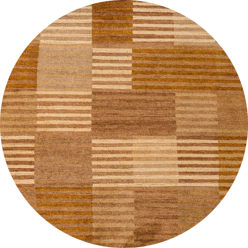 Wool Abstract Indoor Rug, Round 8'