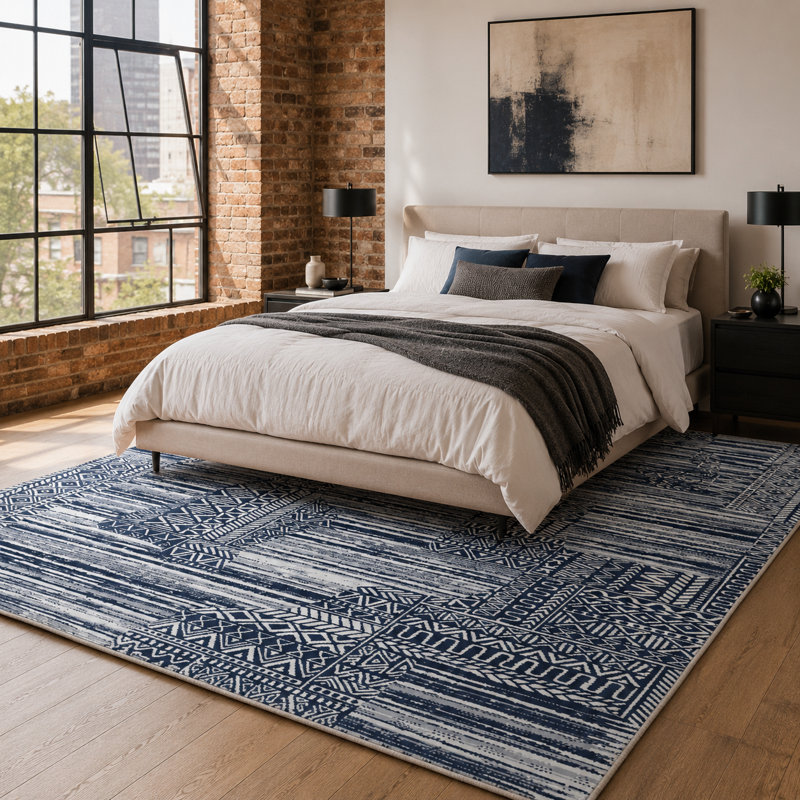 Abstract Cotton and Chenille Flatweave Area Rug, 200 x 300 cm