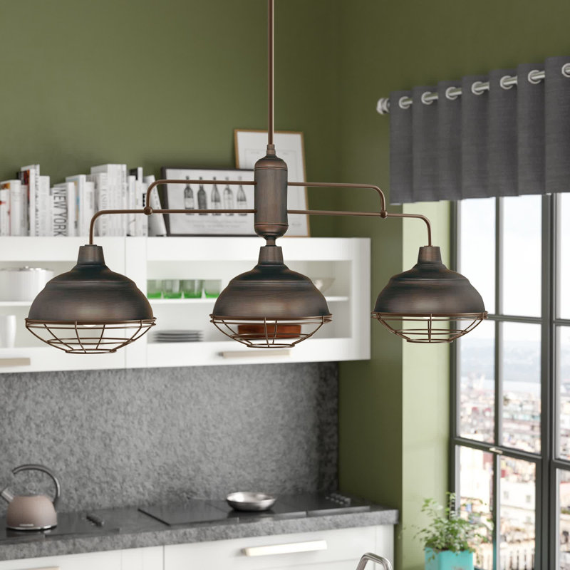 Annabal 3 - Light Kitchen Island Pendant, Rubbed Bronze