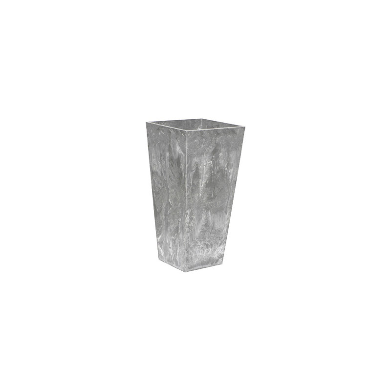 Sewickly Pot Planter, 13.5" H x 7.5" W x 7.5" D, Gray