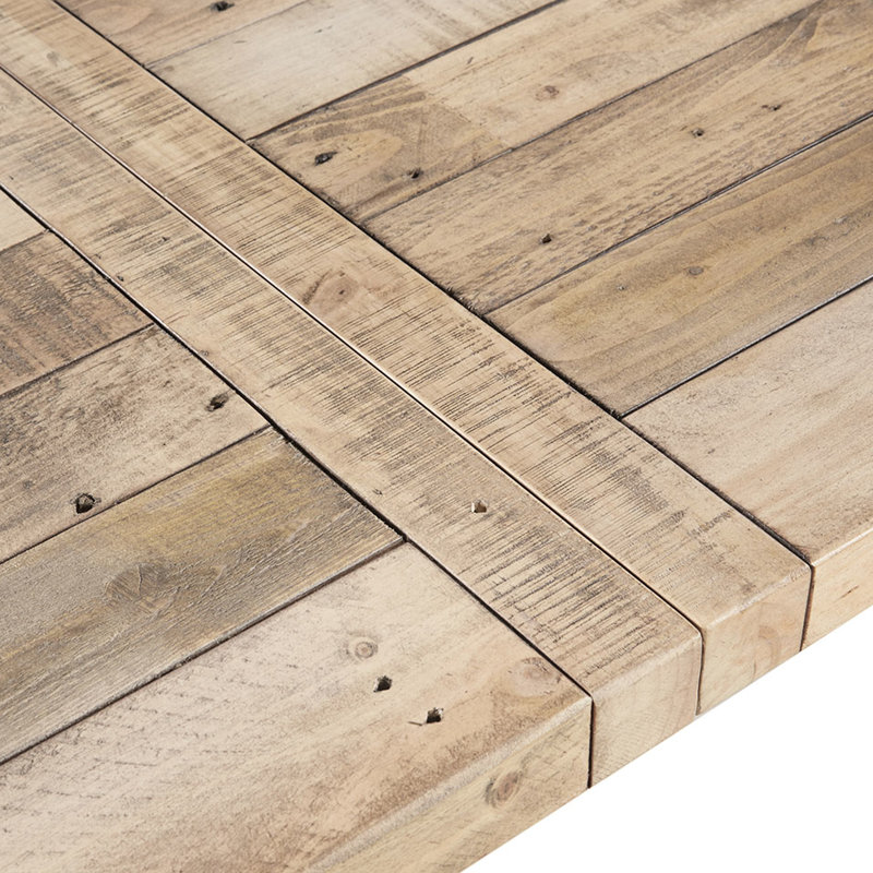Table de salle à manger en bois massif Style 6 pièces pour 6 personnes