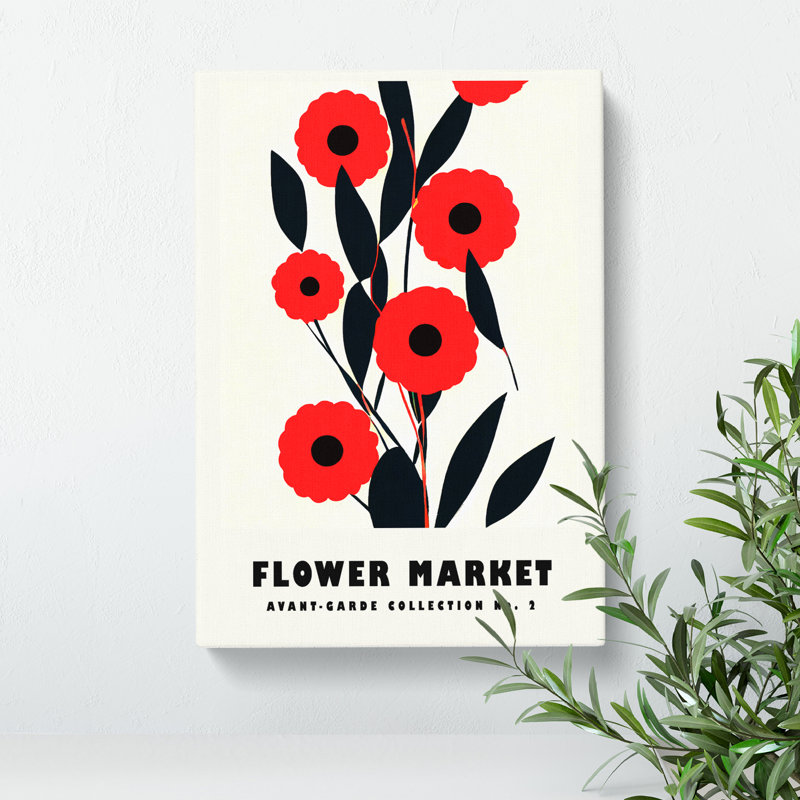 XMKTMKT-95 Avant Garde Flower Market Exhibition No.2 - Wrapped Canvas Print, 50cm H x 35cm W x 3cm D