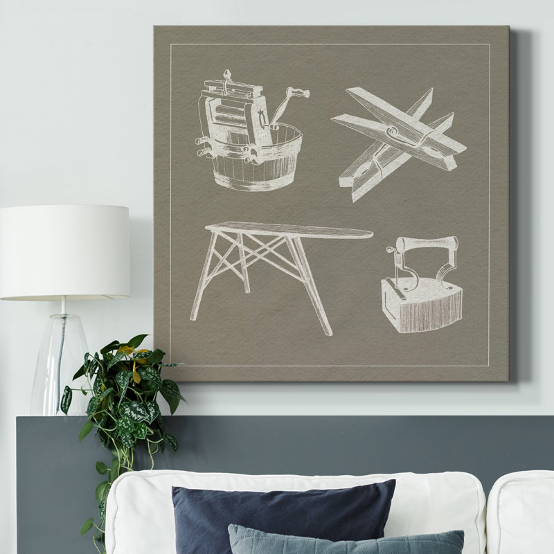 Blanchisserie sur toile tendue avec châssis de qualité supérieure - Prêt à accrocher, H 40 po x l 40 po x P 1 po