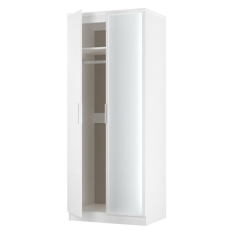 Biernat Manufactured Wood Wardrobe, White Matt