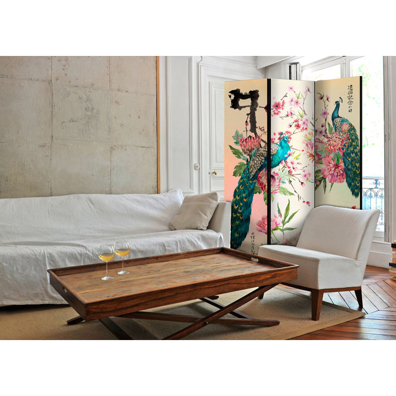 135cm W x 172cm H 3 - Panel Wood Folding Room Divider