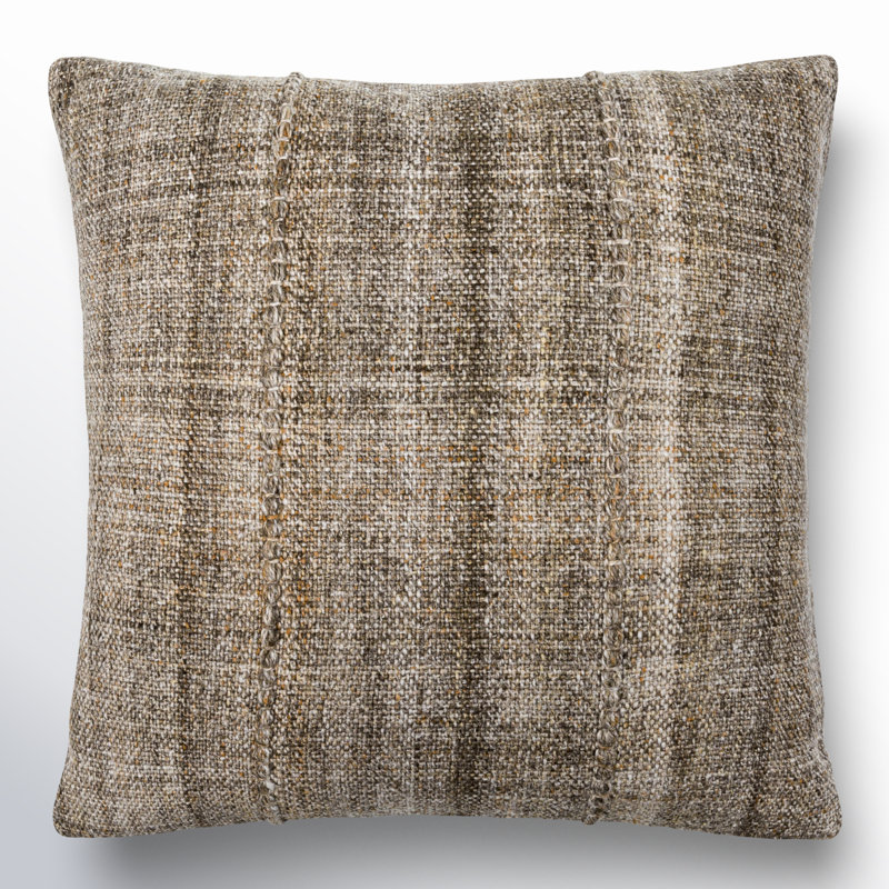 Zeppelin Recycled PET Yarn Reversible Throw Pillow, 18"H x 18"W, Pillow Cover Only - No Insert, Sage