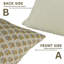 Coussin décoratif à motif de blocs de tissu fabriqué à la main Fab divine, Kesariya-110374259-110374258-110374257