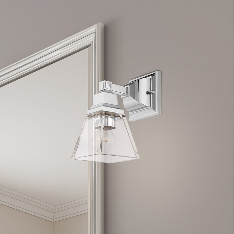 Applique murale de salle de bain 1 lumière Anfrenee, Chrome poli