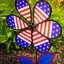 12" Patriotic Flower with Leaves