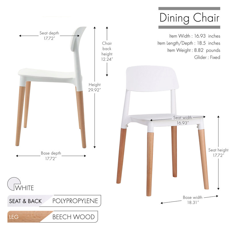Side chair Set, White