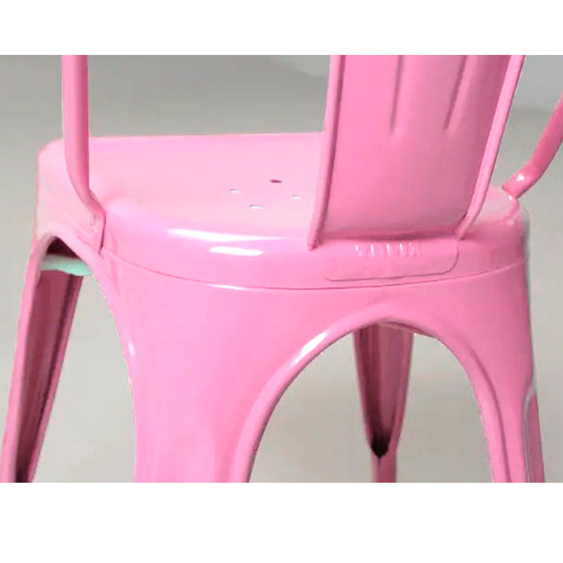 Isaul 15'' H Metal Side Chair, Light Pink