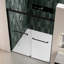 Porte de douche noire matte - Bypass coulissant avec quincaillerie en verre trempé de 5/16 po, Collision, Nano facile à nettoyer, quincaillerie transparente ouverte à gauche ou à droite 6074-121479046