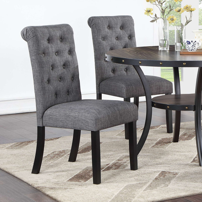 Ensemble de 2 chaises de salle à manger en tissu