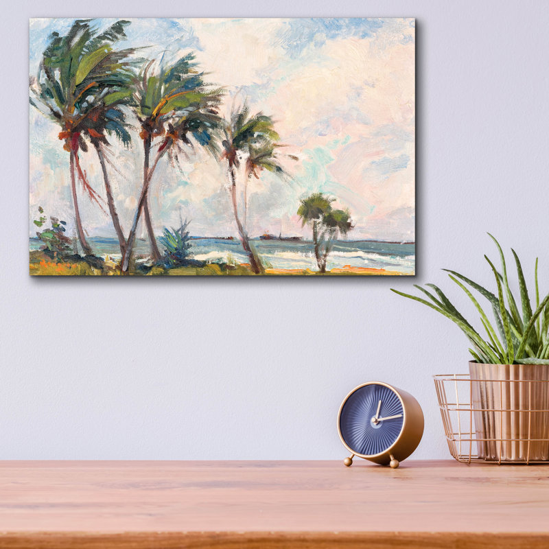 «Six Palms» par Richard A. Rodgers, acrylique, H 12 po x l 16 po x P 0,13 po