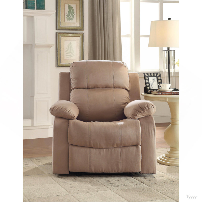 Fauteuil inclinable brun avec accoudoirs coussinés