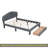 Teddy Fleece Queen Size Upholstered Platform Bed With Drawer-2135583221