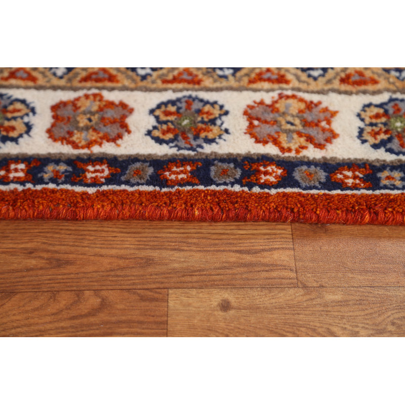 Tapis oriental géométrique Kazak noué à la main