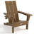 Maillet 2 Person Outdoor HDPE Folding Adirondack Chairs With Cell Phone Stand (Set Of 2)-123349697