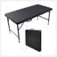 Table pliante en rotin 4 pi pour l'intérieur et l'extérieur, table pliable portative en rotin tressé noir