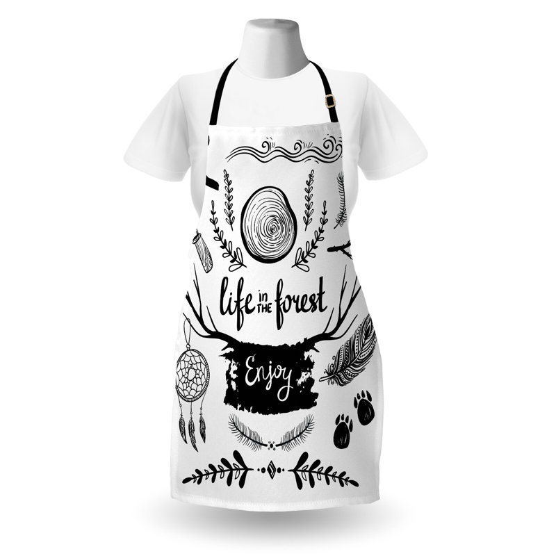 No Pattern Bib Apron