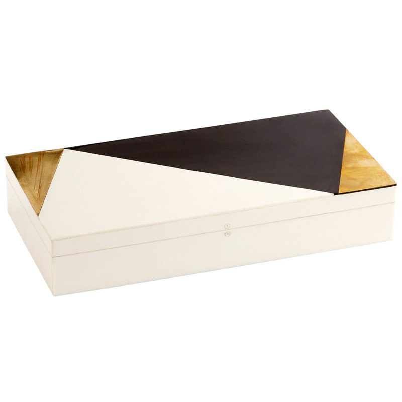 Modametric Resin Decorative Box, 2.5" H x 16" W x 7.25" D