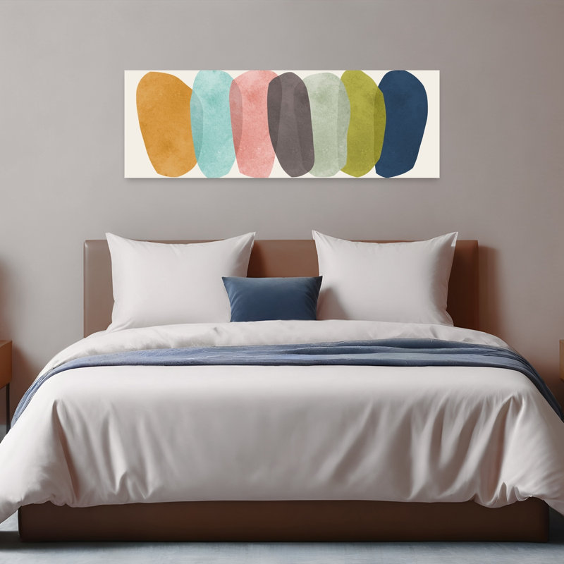Art mural contemporain abstrait abstrait, H 16 po x l 48 po