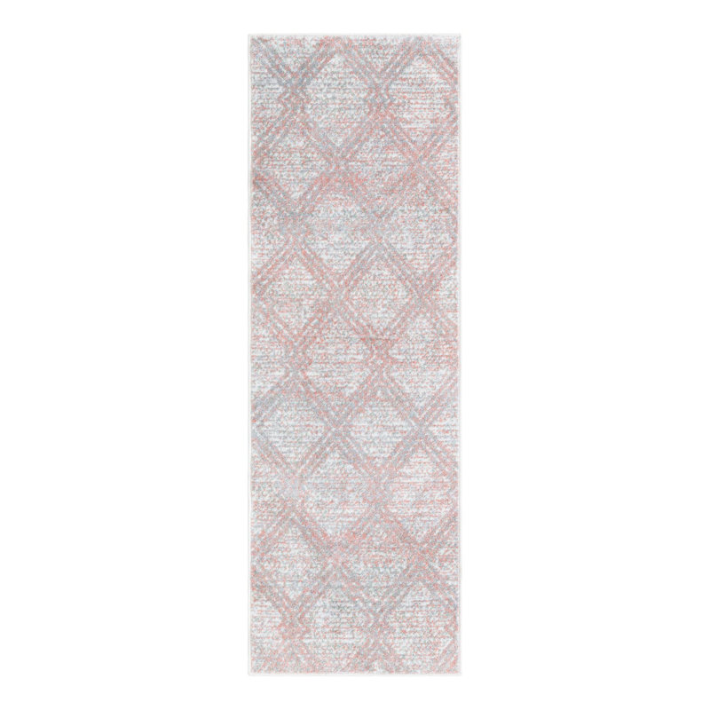 Langley Street® Modern Trellis Massie Rug, Runner 2' x 6'1", Pink