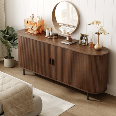 Jamyia Wood Sideboard with 2 Doors and Adjustable Shelves