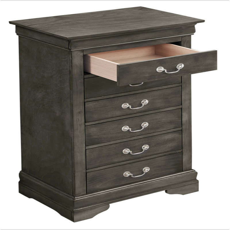 Commode à linge Louis Phillipe G3105-LC, Gris