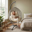Hamacs pliables suspendus, chaise moderne en acier Hdpe Rattan pour la maison