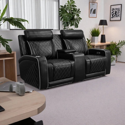Loveseat Breathing Leather Recliner Sofa